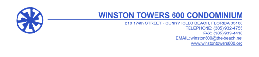 Winston Towers 600 Condominium